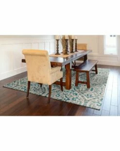 Hot Sale 👍 Verlaine Arsene Scroll Print Textured Rug Home Area Rugs & Runners 🎉 -Verlaine Shop 3041240221 RLLZ 2