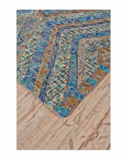 Discount 🥰 Verlaine Varvara Ecclectic Vintage Tufted, Wool, Blue/Orange, 3ft-6in X 5ft-6in Home Area Rugs & Runners 💯 -Verlaine Shop 3041271484 RLLZ 4