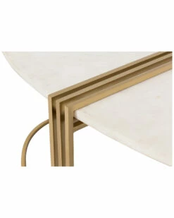 Best Sale 🔔 Verlaine Oval White Marble Cocktail Table Home Coffee Tables 🤩 -Verlaine Shop 3050138192 RLLZ 4