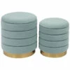 Buy ⭐ Verlaine Set Of 2 Sea Blue Storage Ottomans Home Ottomans & Poufs ⭐ -Verlaine Shop 3050550553 RLLZ 1