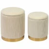 Hot Sale ❤️ Verlaine Set Of 2 Channeled Cream Storage Ottomans Home Ottomans & Poufs 👏 1 Hot Sale ❤️ Verlaine Set Of 2 Channeled Cream Storage Ottomans Home Ottomans & Poufs 👏 -Verlaine Shop 3050550561 RLLZ 1
