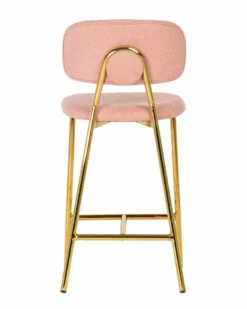 Discount 🎁 Verlaine Set Of 2 Blush Counter Stools Home Accent Chairs ⭐ -Verlaine Shop 3050578228 RLLZ 3