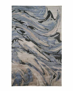 Best Pirce 🛒 Verlaine Orwell Contemporary Abstract, Dusty Blue/Light Taupe, 3ft-6in X 5ft-6in Home Area Rugs & Runners 🤩