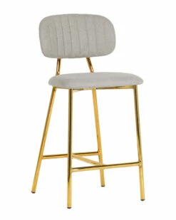 Deals 🔔 Verlaine Set Of 2 Grey Counter Stools Home Accent Chairs 🥰